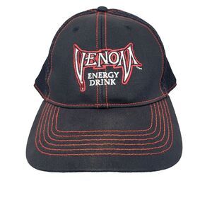 Venom Energy Cap Hat Fitted Trucker Mesh Black Red Gear for Sports